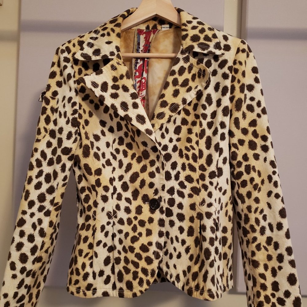 LAMB by Gwen Stefani Spring 2007 Cheetah Jacket Size 8